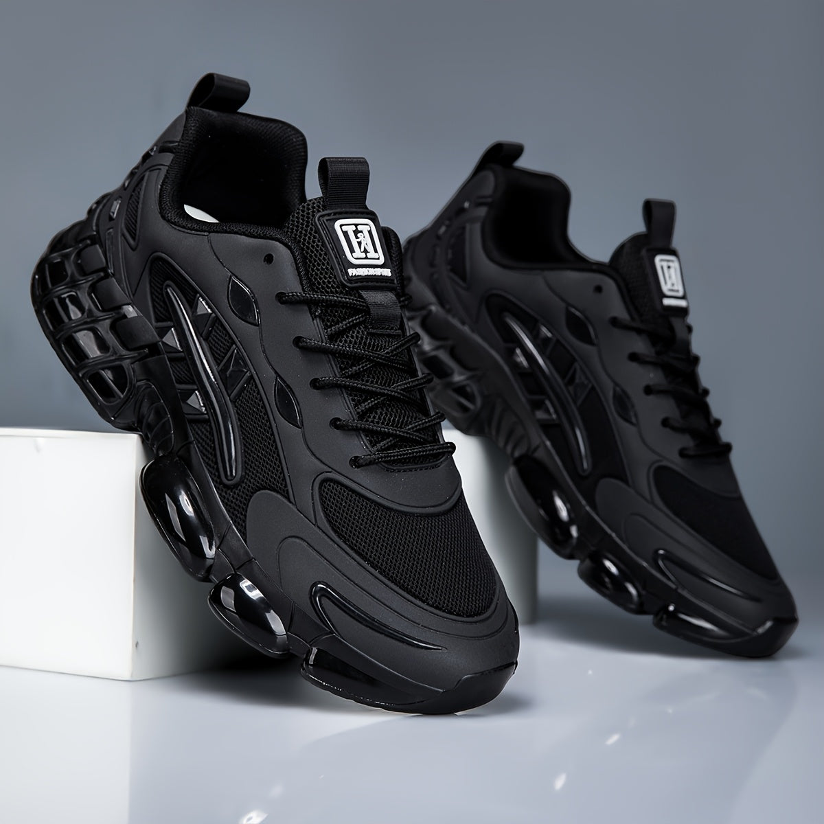 Men'S Casual Sports Shoes | Breathable Low-Top Running Shoes, All-Season, Comfortable, Faux and Fabric Upper, EVA Sole, Lace Closure, Round Toe - ayq