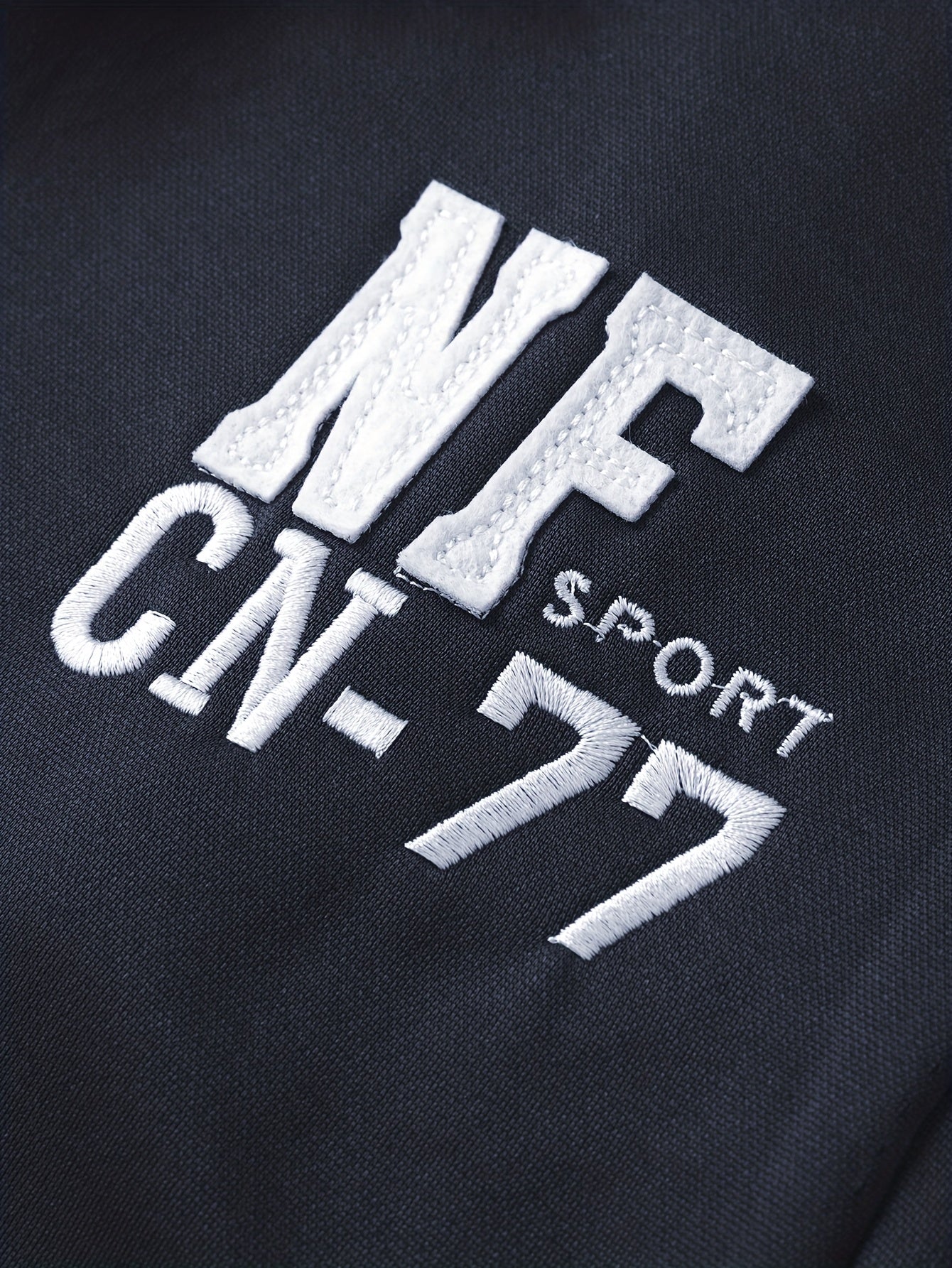 Men's Spring-Fall Sports Outfit Set with Embroidered Design