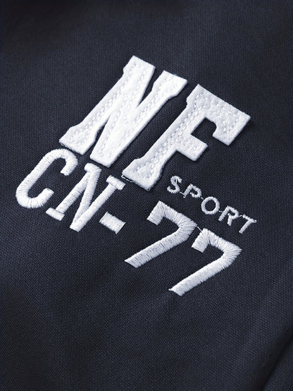 Men's Spring-Fall Sports Outfit Set with Embroidered Design