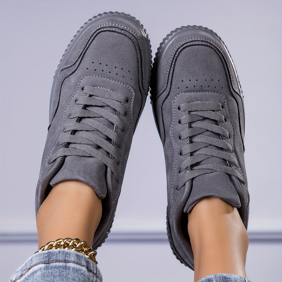 Breathable Fashion Sneakers - Casual Lace-Up Sports Shoes, Beige Faux Cover Low Tops with Durable TPR Sole, Comfortable Fabric Lining for All Seasons, Versatile Slipons|Minimalist Sneakers|Synthetic Cover Sneakers