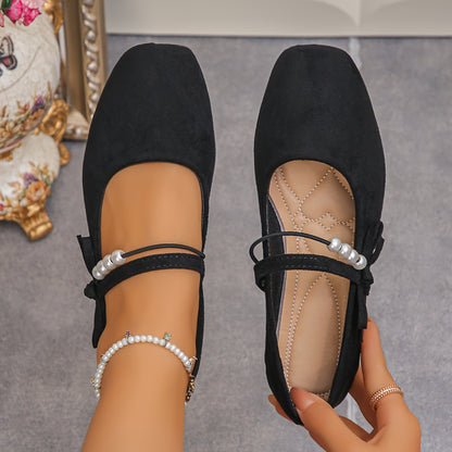 Plus Size Women’s Casual Square Toe Mary Jane Flats