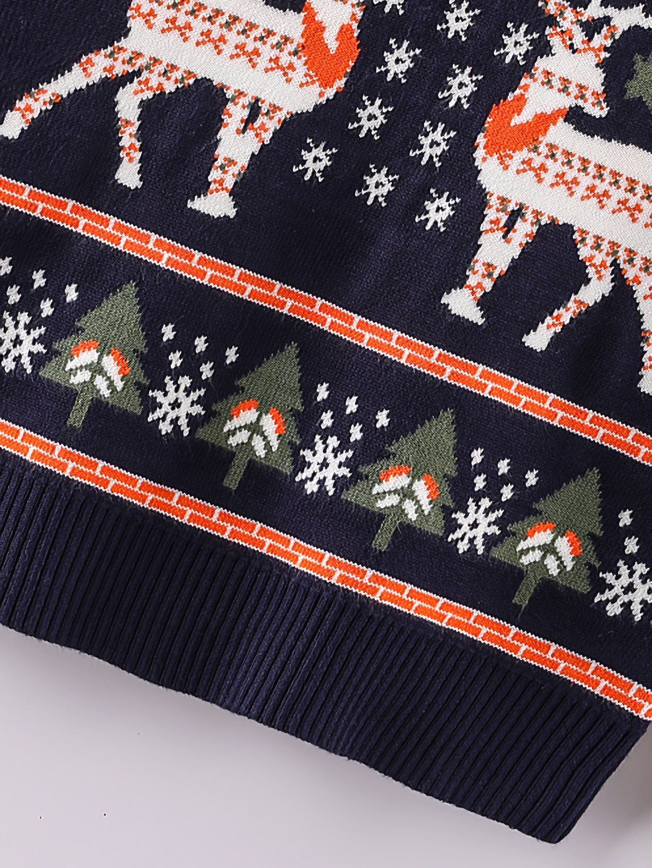 Boys' Sweater Christmas Autumn Winter Casual Fashion Sweet Romantic Loose Comfortable Round Neck Pullover Suitable for Daily Wear, Vacation, and School Knitwear