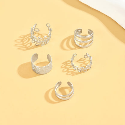 5pcs/set Fashion Trendy Design Classic Elegant Women's Ear Cuff, Iron Jewelry Set, For Women Daily Party Holiday Wearing