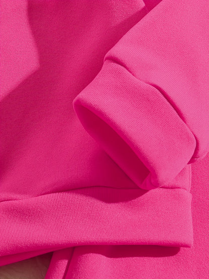 Տղա աղջիկների աշուն/ձմեռ տառերով դրոշմված տաք, աստառով սվիտեր և մարզաշապիկ, իդեալական է բացօթյա օգտագործման համար