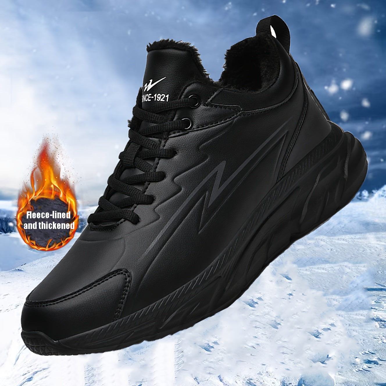 Men'S & Women'S All-Season Snow Sports Shoes - Warm Comfortable Low-Top Sneakers with Lightweight EVA Sole, Durable Synthetic Synthetic Faux Upper & Fabric Lining, Lace-Up Design for Casual Outdoor Activities, Hiking, Walking