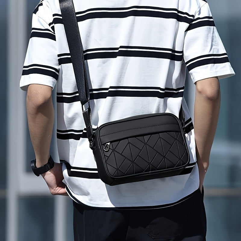 Men's Crossbody Bag with Adjustable Strap - Sleek Minimalist Purse, Spacious Interior for Everyday Commute, Formal  Casual Outings - Durable Crossbody Backpack for Men