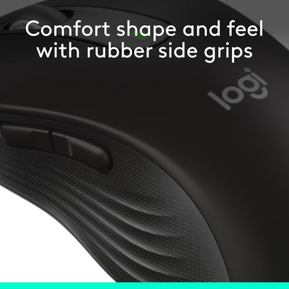 Logitech Signature M650 Wireless Mouse - for Small to Medium Sized Hands, 2-Year Battery, Silent Clicks, Customizable Side Buttons, Bluetooth, for Pc/Mac/Multi-Device/Chromebook - Black
