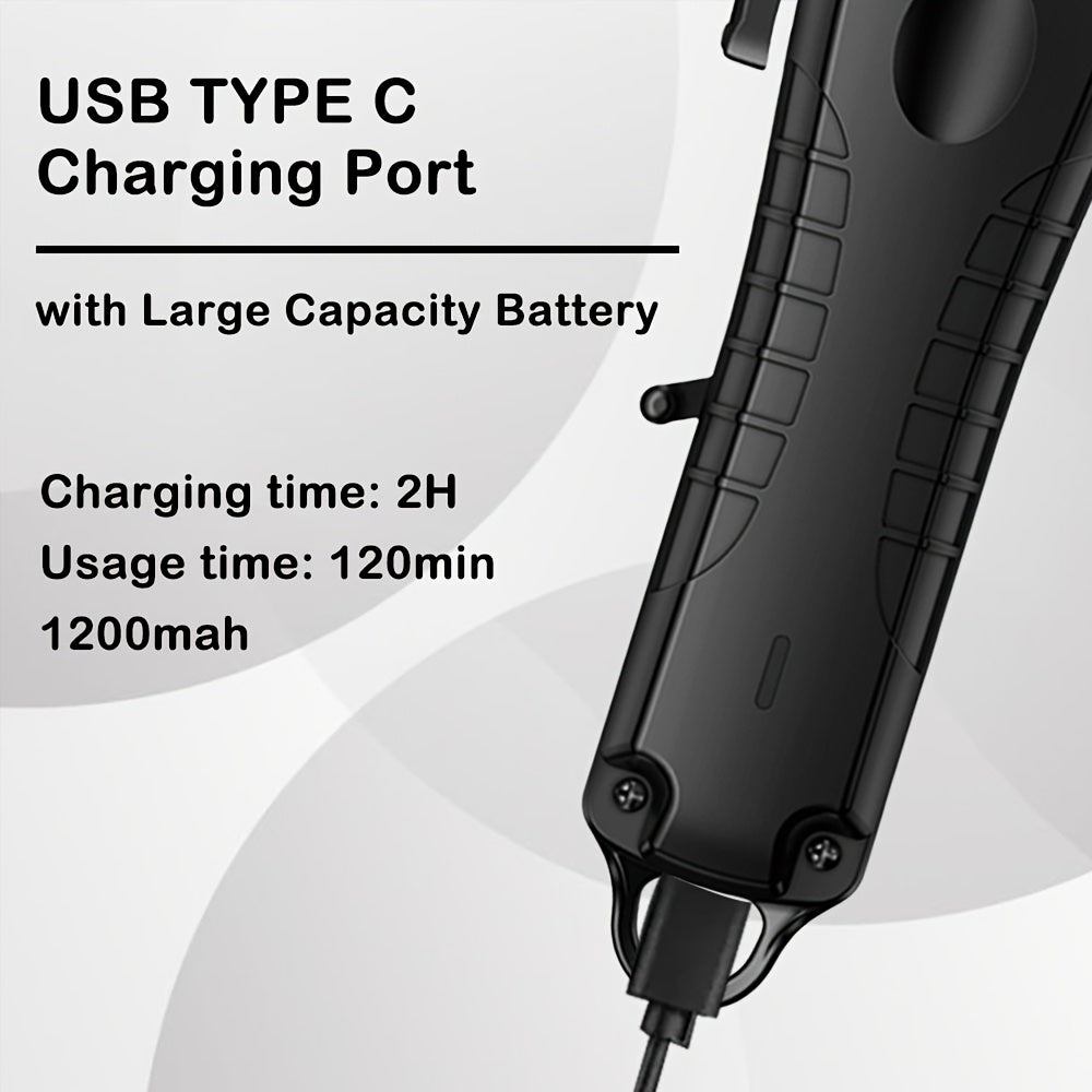 1pc/4pcs Men'S Grooming Kit, Hair Clipper, Electric Shaver, Nose Trimmer, Beard Trimmer, USB Rechargeable Multi-Functional Haircutting Set, Perfect for Beard and Hair Trimming, Travel Essentials, Father'S Day Gift