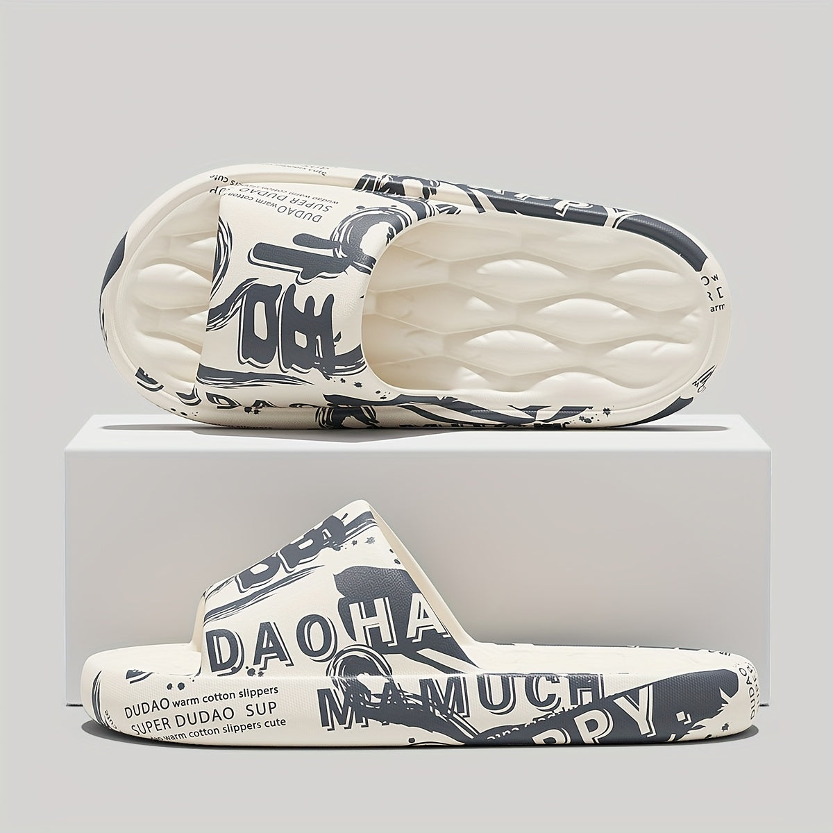 Men's Casual Graffiti Slippers Soft EVA All-Season Wear