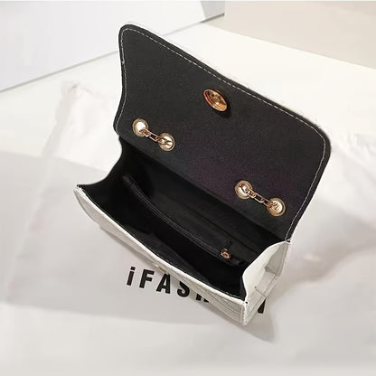 Կորեական ոճի բարձրակարգ հյուսվածքային կանացի պայուսակ, նոր ծոպավոր ռոմբուսային շղթայով փոքր քառակուսի պայուսակ, կանացի ուսապարկ, կրծքավանդակով պայուսակ