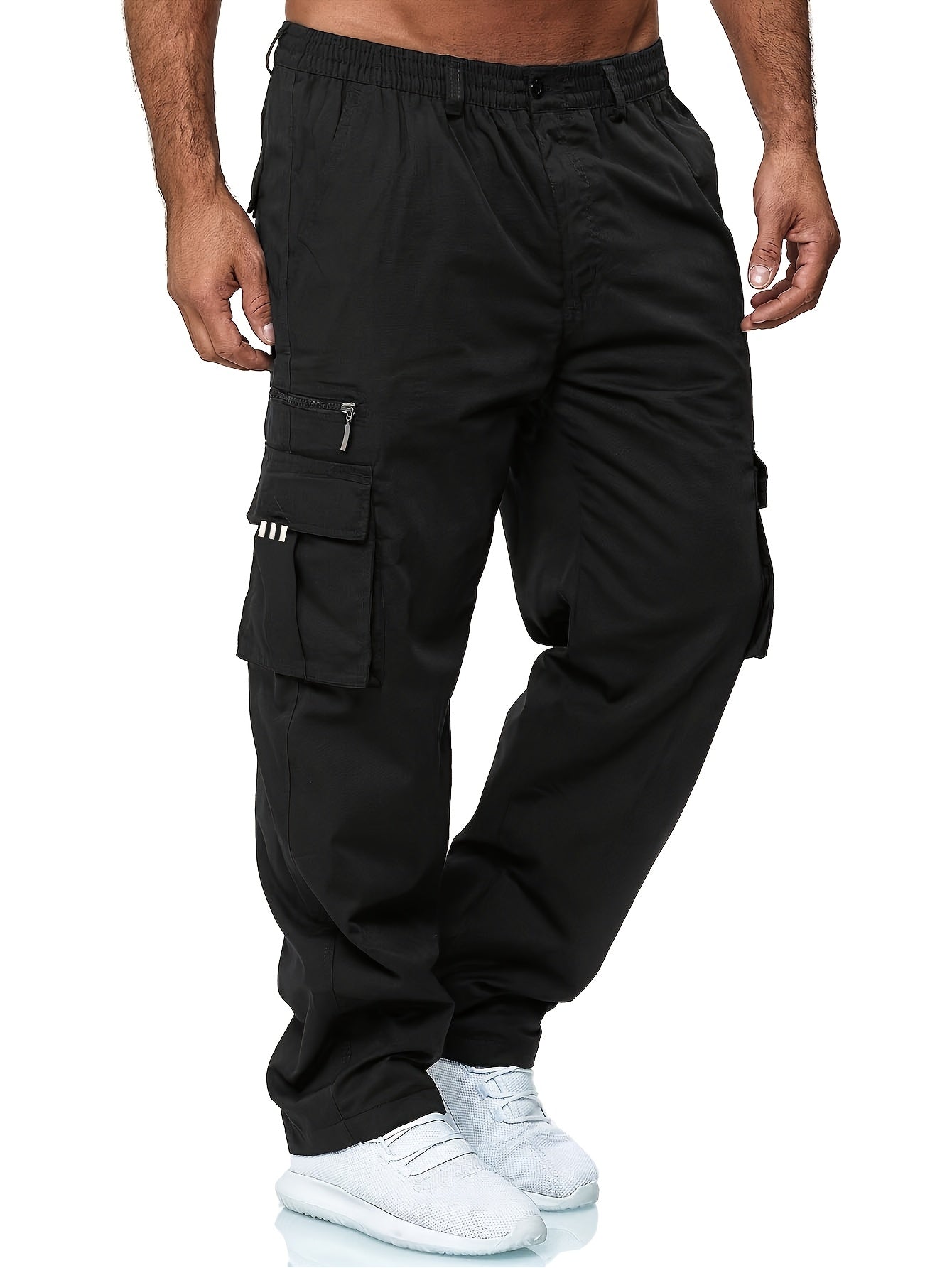 Men's Loose Fit Vintage Cargo Pants with Multiple Pockets