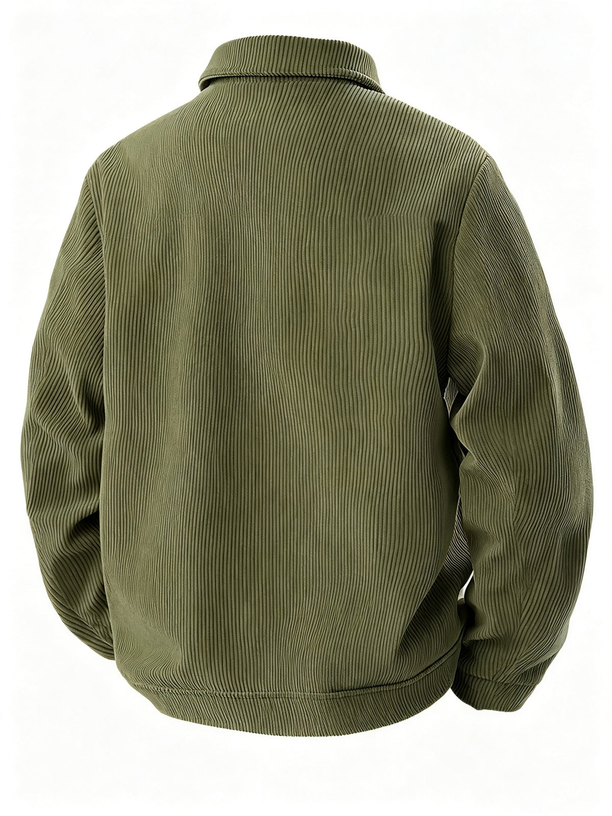 Men's Lightweight Fall Jacket with Lapel Collar and Zipper