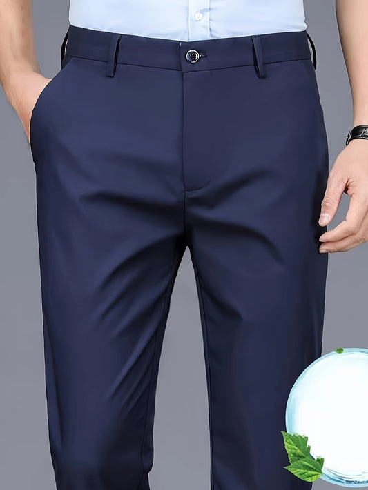 Men's straight-leg suit pants, which can be used as professional formal wear or thick casual pants for autumn and winter.