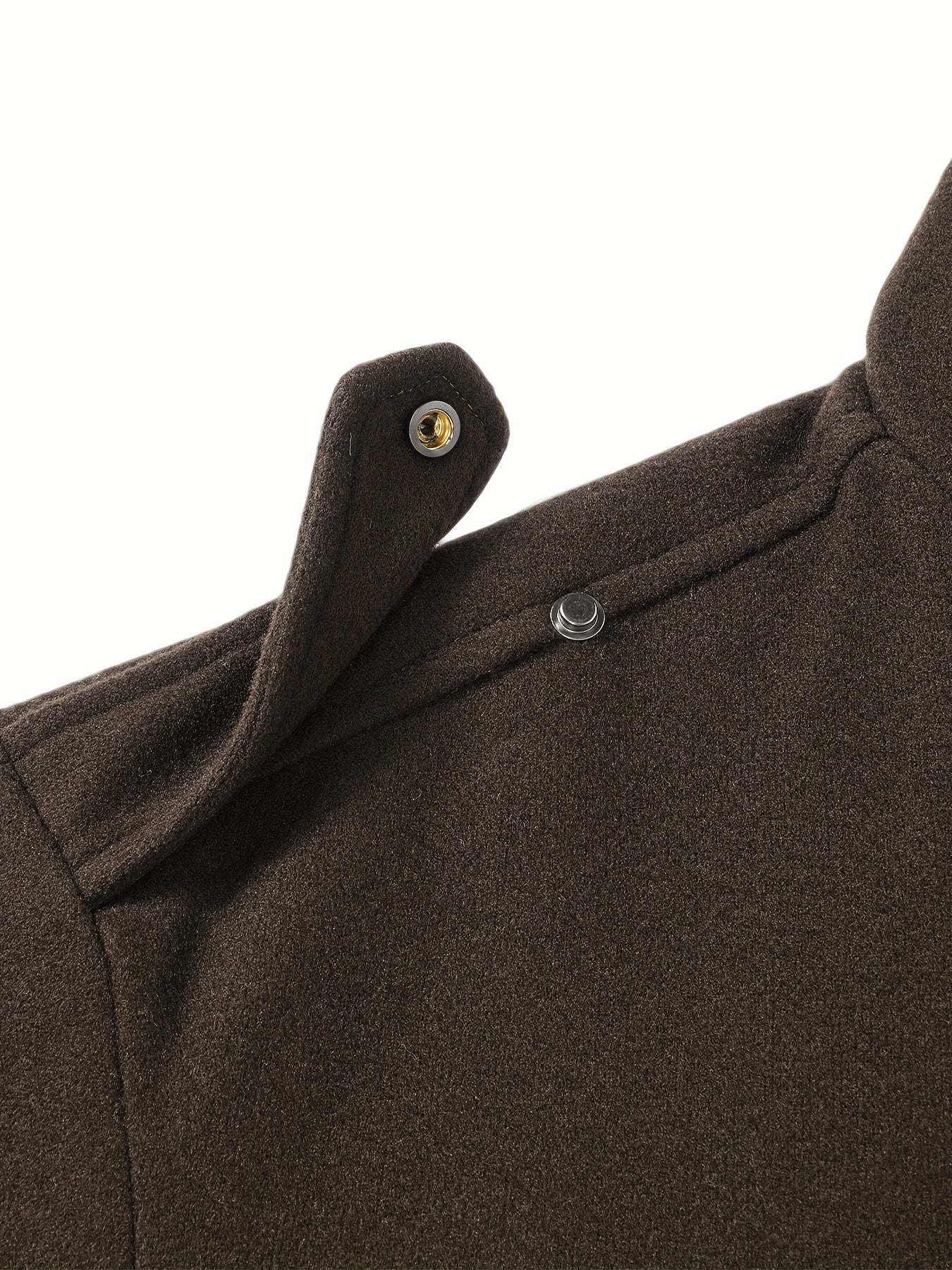 Men's Stylish Autumn/Winter Warm Polyester Casual Jacket with Lapel Collar, Zipper Closure, and Pockets - 100% Polyester Solid Color Loose Fit Coat