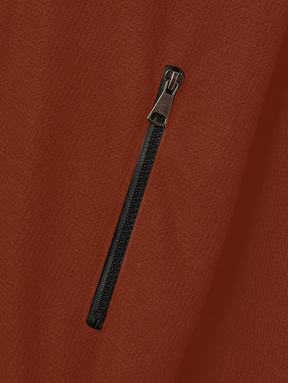 Men's Plain Waffle Zipper Jacket Casual Daily Fashion