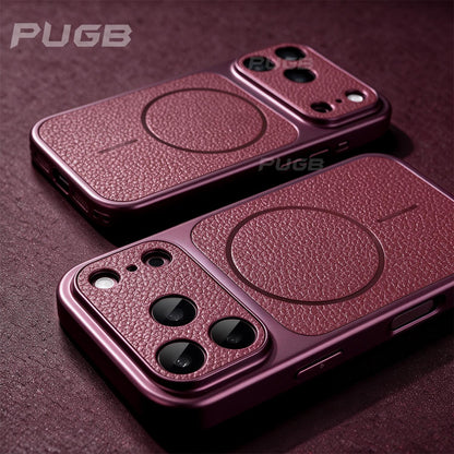 Luxury Retro Faux Leather Magnetic Phone Case with Lanyard for iPhone