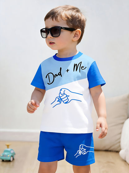 Summer Boys' Sporty Color-Block T-Shirt & Shorts Set