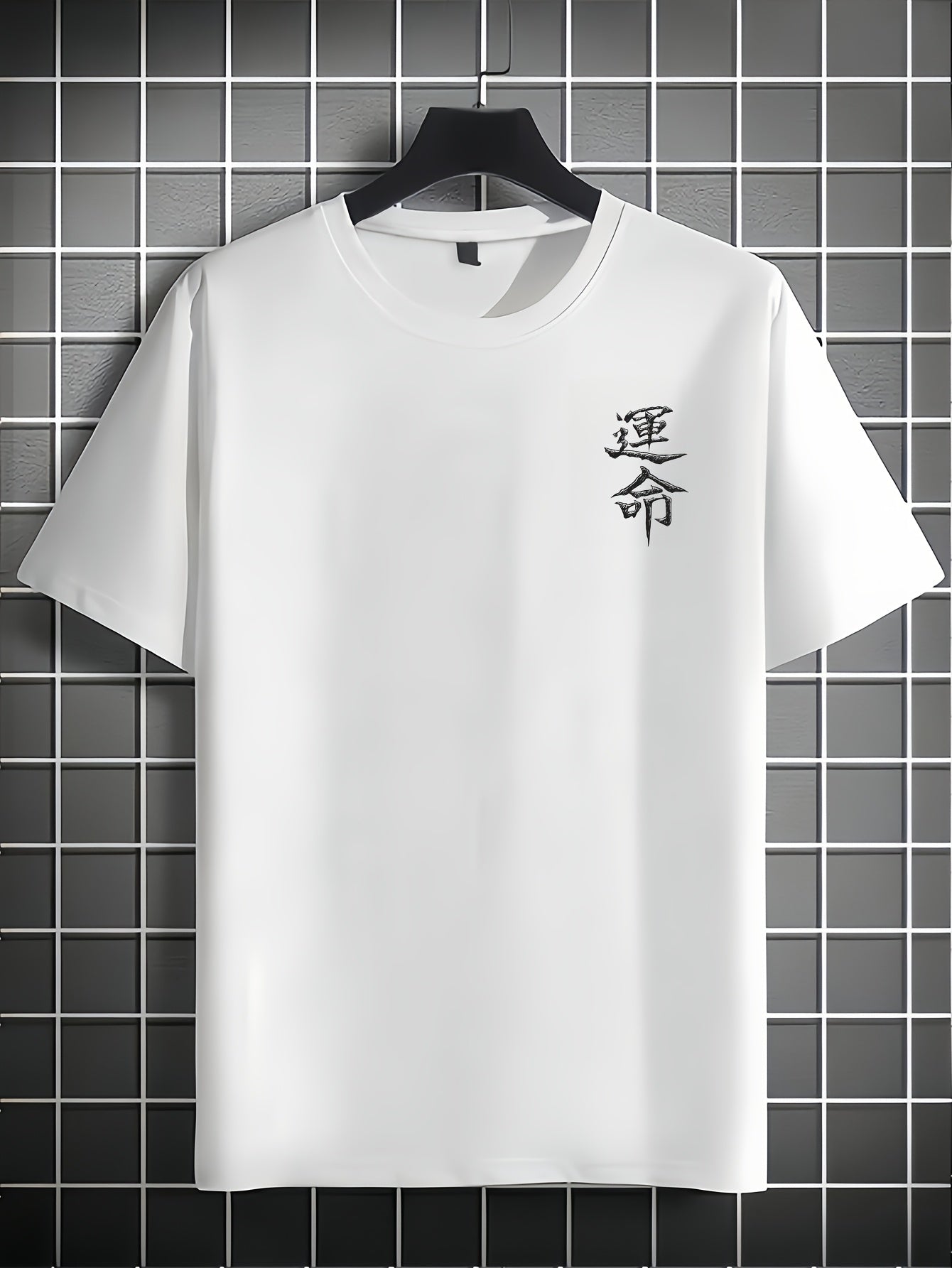 Men'S Japanese Samurai Sword Graphic T-Shirt - Casual Loose Fit Crew Neck, Short Sleeve Tee with Red Stylized Japanese Katanas Design, Breathable Polyester for Spring  Summer Outdoor Wear
