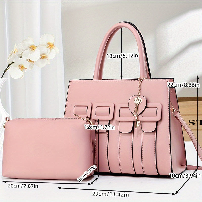 Women's Large Black PU Leather Single Shoulder Crossbody Bag