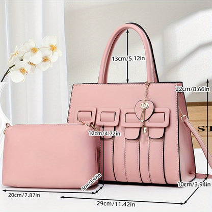 Women's Large Black PU Leather Single Shoulder Crossbody Bag