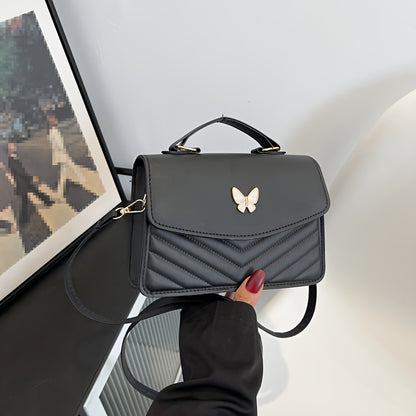 New Fashionable Minimalist Shoulder Bag Trendy Versatile Women'S Handbag Unique Crossbody Bag High-End Chic Tote Pure Diamond Solid Color Bag Fashionable Small Square Bag