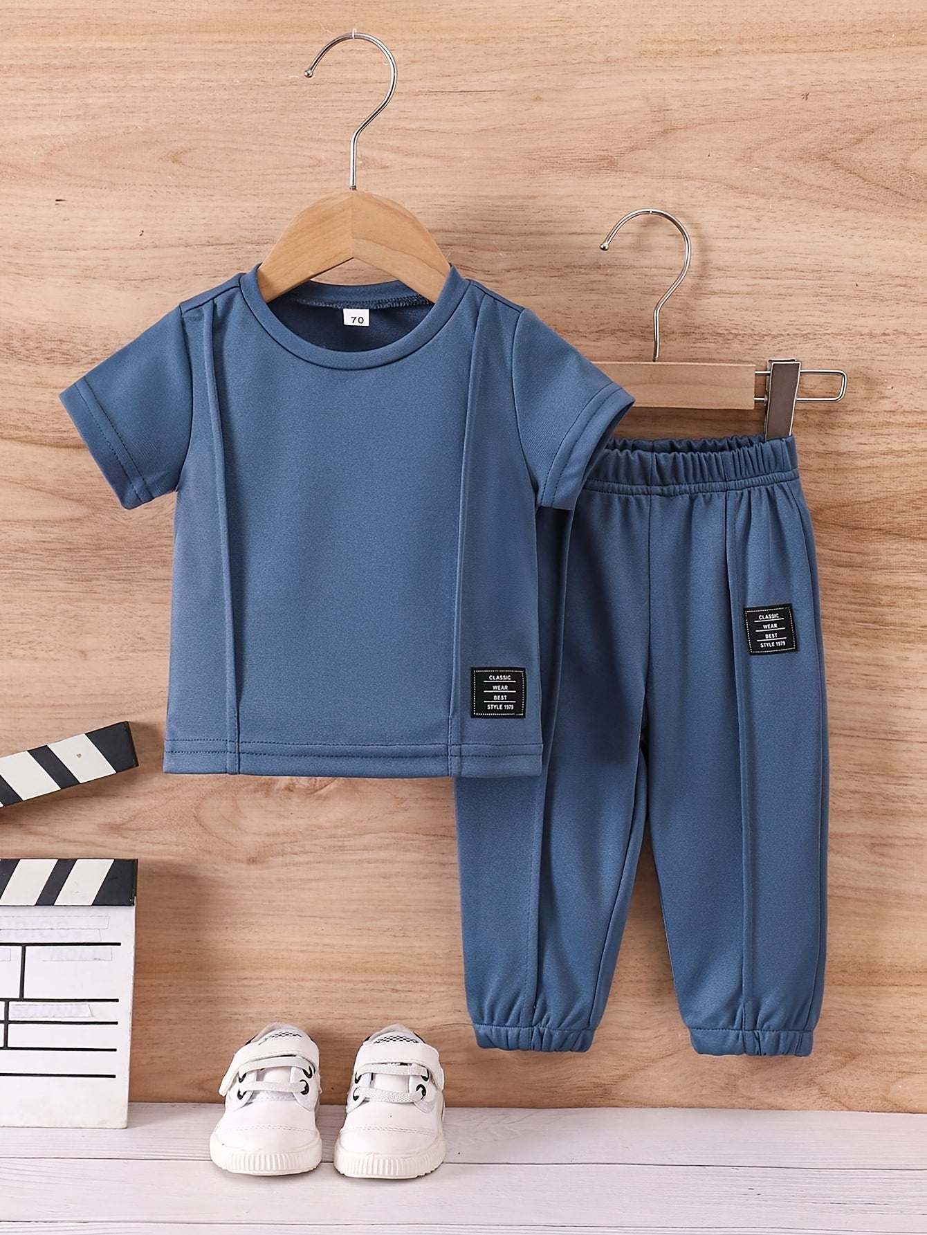 Summer Boys' Casual T-Shirt & Pants Set 0-3 Years Polyester