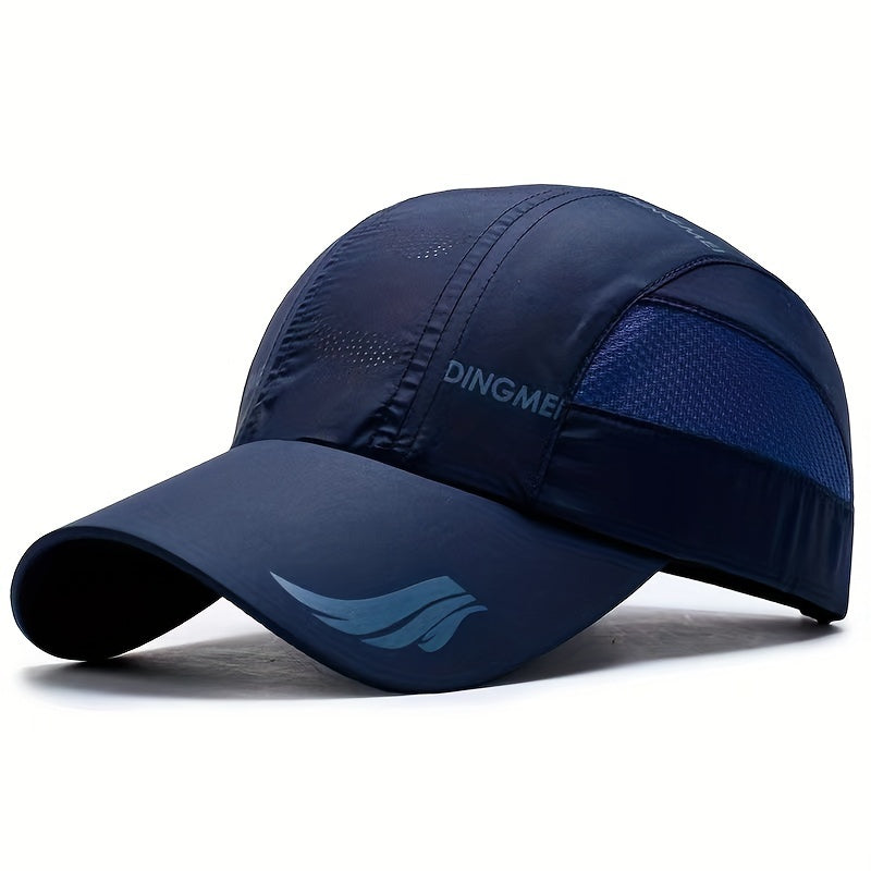 Sweat-Proof, Men's Quick-Dry Breathable Baseball Cap - Lightweight, Acrylic Sports Hat for Running & Casual Attire