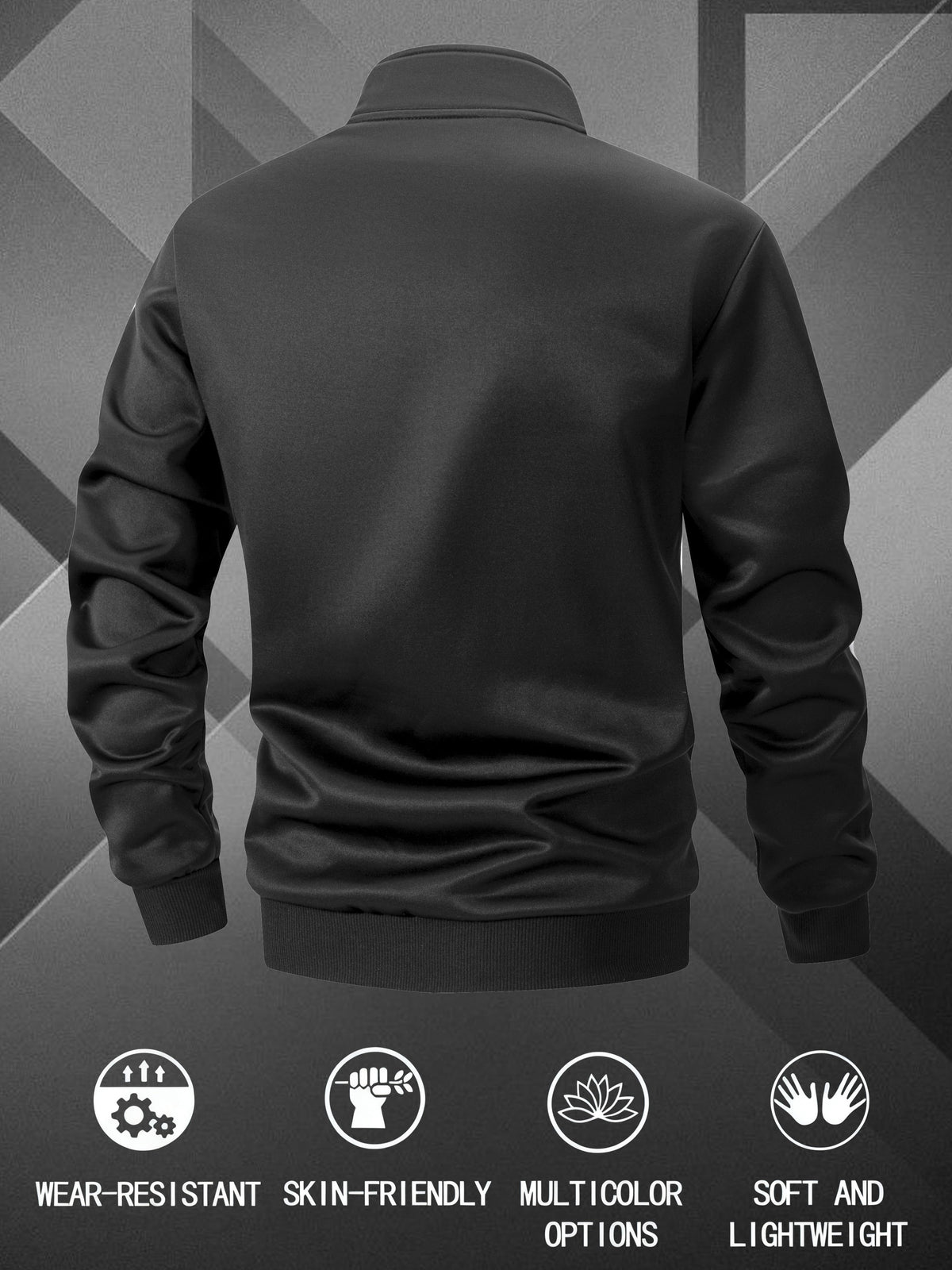 Men's Zip-Up Sports Jacket with Color-Block Design for Casual Wear