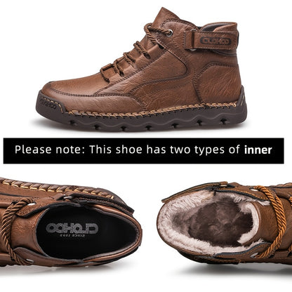 Men's Classic Chukka Boots Soft PU Upper Rubber Sole All-Season