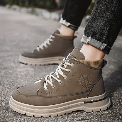 Տղամարդկանց ձմեռային կոշիկներ, հաստացված արտաքին հագուստի համար նախատեսված արշավային կոշիկներ, նորաձև բազմակողմանի աշխատանքային կոշիկներ, բրիտանական կարճ կոշիկներ