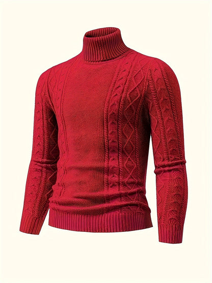 2024 New Cross-Border Men'S Plaid Knit Pullover Sweater (Men'S Warm Top)