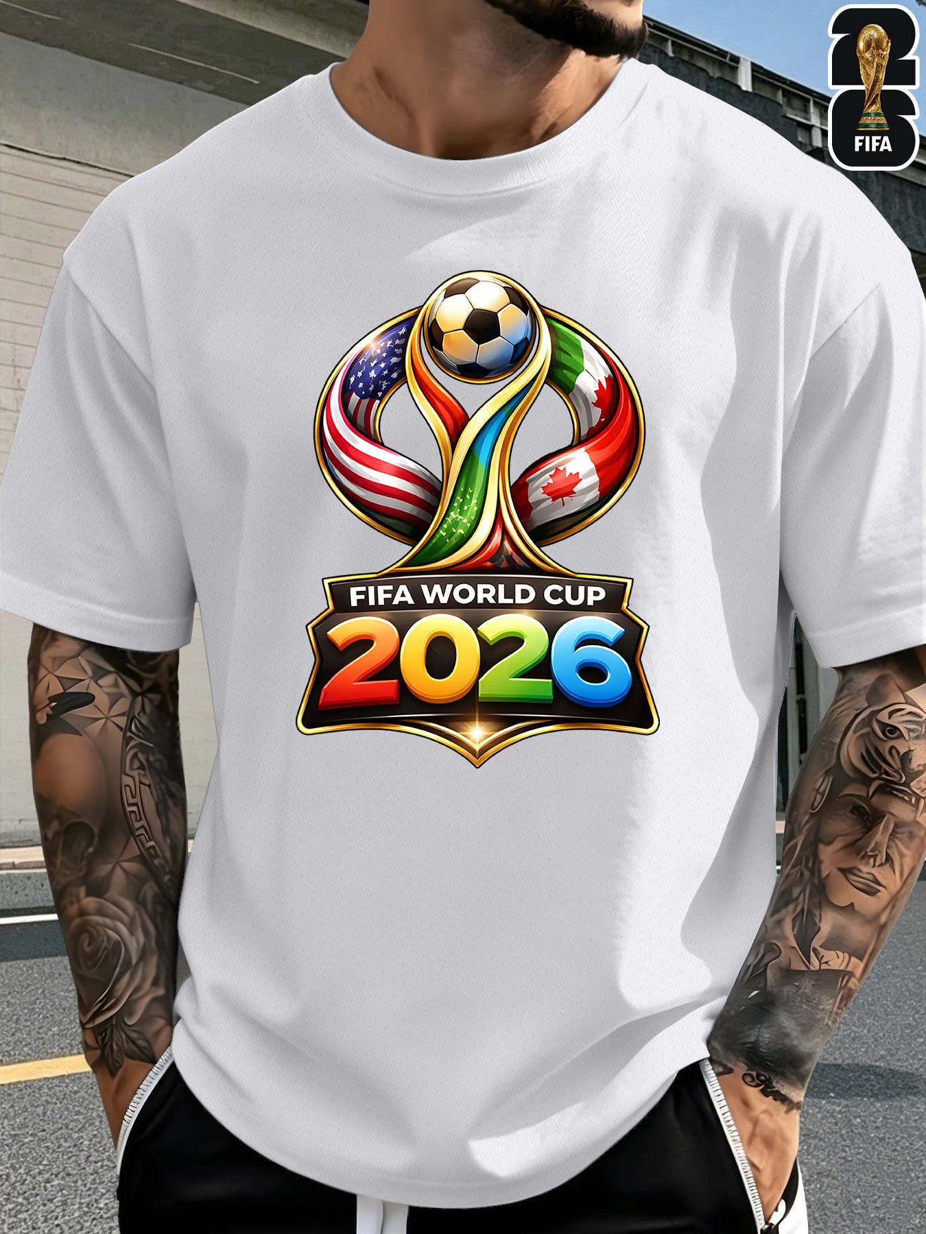 Men's FIFA 2026 World Cup Cotton Blend Casual T-Shirt
