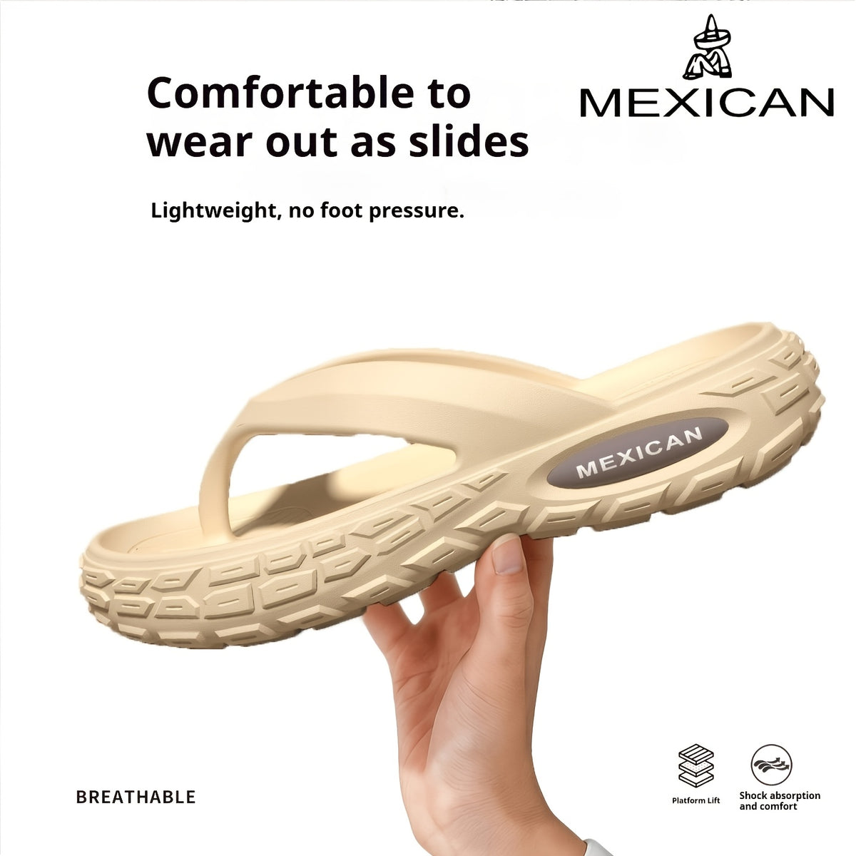 Men's Lightweight Casual EVA Slippers - Non-Slip, All-Season