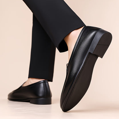 Men's Wide Fit Casual Slip-On Shoes with Microfiber Upper