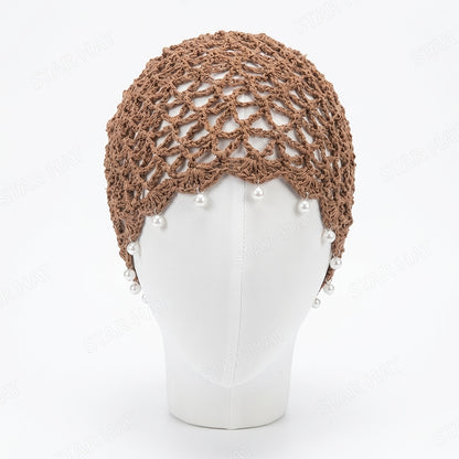 Bohemian Summer Breathable Knit Sequin Beanie Cap