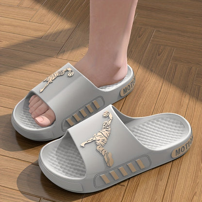 Men'S EVA Slippers for Indoor Bathing at Home, Featuring Soft, Non-Slip Soles. Stylish And Sporty for Summer Beach Outings, These Ultra-Comfortable EVA Slides Are Quick-Drying, Easy to Clean, And Suitable for All Seasons. Per - ayq