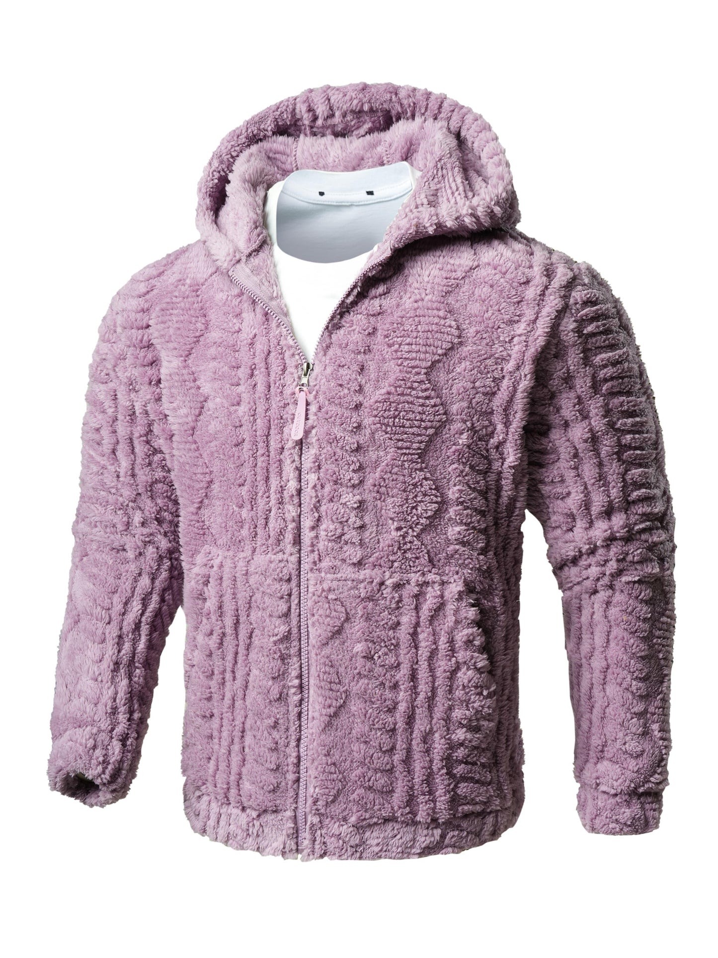 [Elson OBM] Solid Color Fashion Hooded Jacket, Long Sleeve Zip-Up Outerwear, Windproof and Warm, Comfortable for Autumn and Winter, Ideal as a Gift