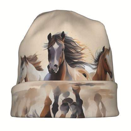 Horse Beanies Caps Hat Fashion Bonnet Hats Men