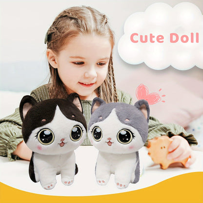 Adorable Simulation Cat Plush Toys Kawaii Cartoon Stuffed Animal Plush Toys Soft Filling Fluffy Cute Home Decor Sofa Decor Room Decor Holiday and Birthday Popular Gift for Friends and Family