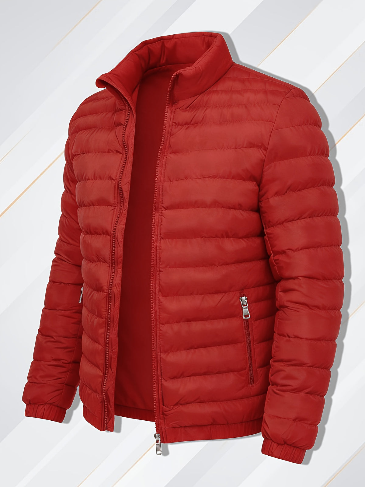 Men's Lightweight Windproof Casual Jacket with Stand Collar