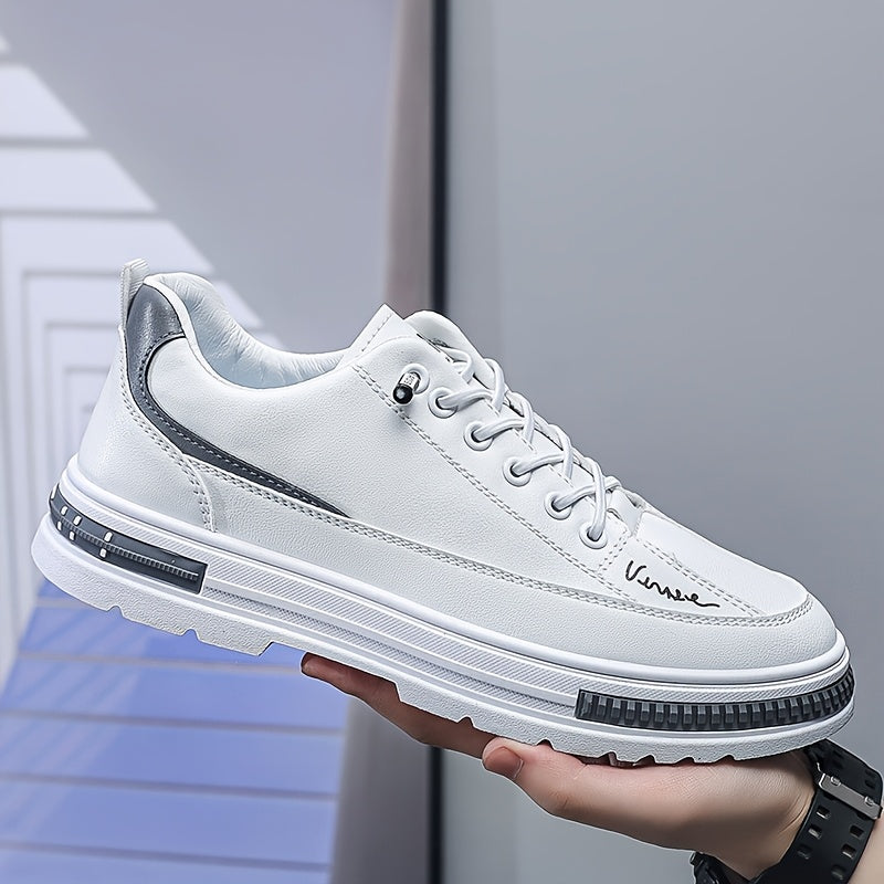 Men's Mid-Top Casual Sport Shoes with PU Upper