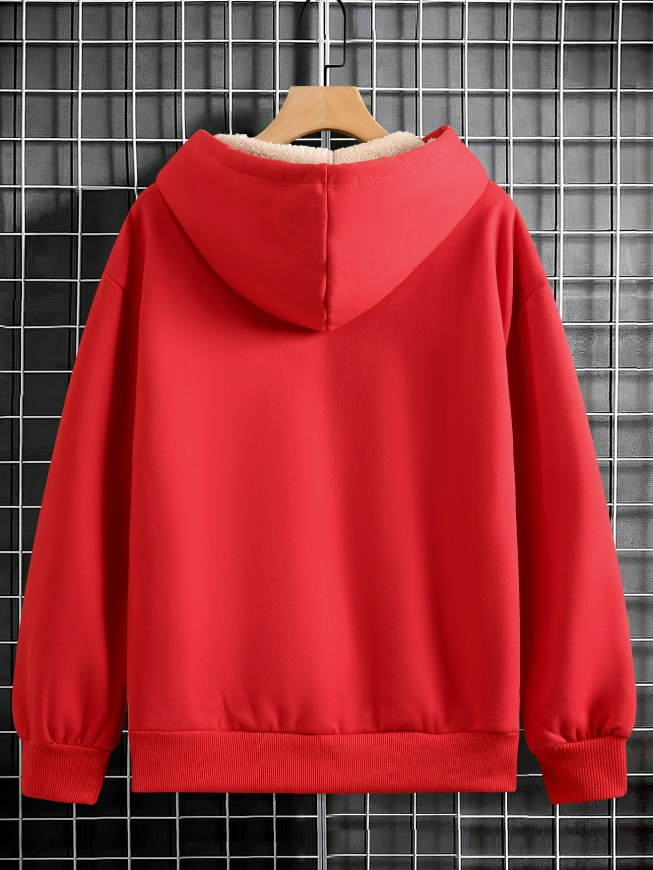 Women'S Thick Fleece Hooded Sweatshirt with Cute Bear Print & Plush - Cozy Winter Warmth, Drawstring Hood & Pockets, Casual Retro Style, Machine Washable For Fall/winter Commuting & Daily Wear, Winter Sweatshirt, Seasonal Fas