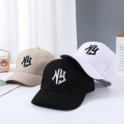 Embroidered NY Baseball Caps for Men & Women - Breathable Polyester