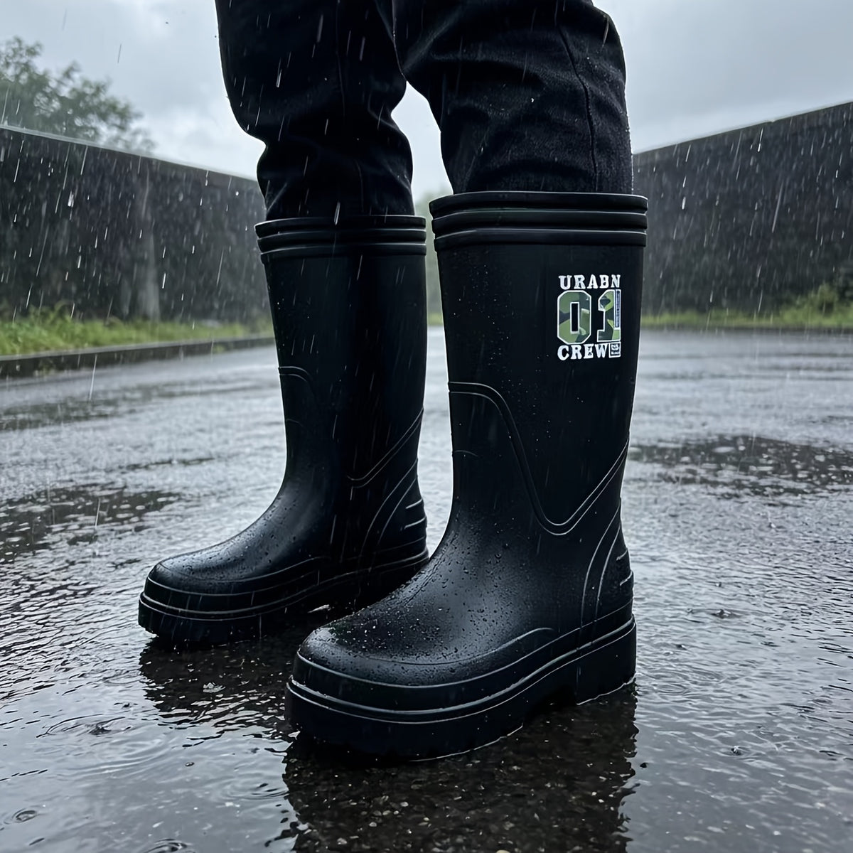 Unisex EVA High-Calf Waterproof Rain Boots Lightweight All-Season