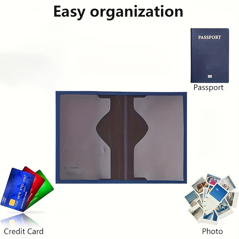 1 PC Gilding Passport Cover Holder, Travel Wallet Passport Case