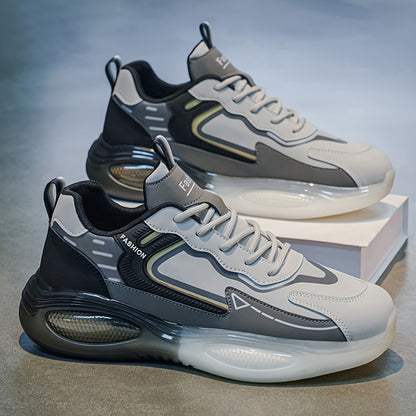 Men's All-Season Casual Outdoor Sneakers with Lace-Up Design