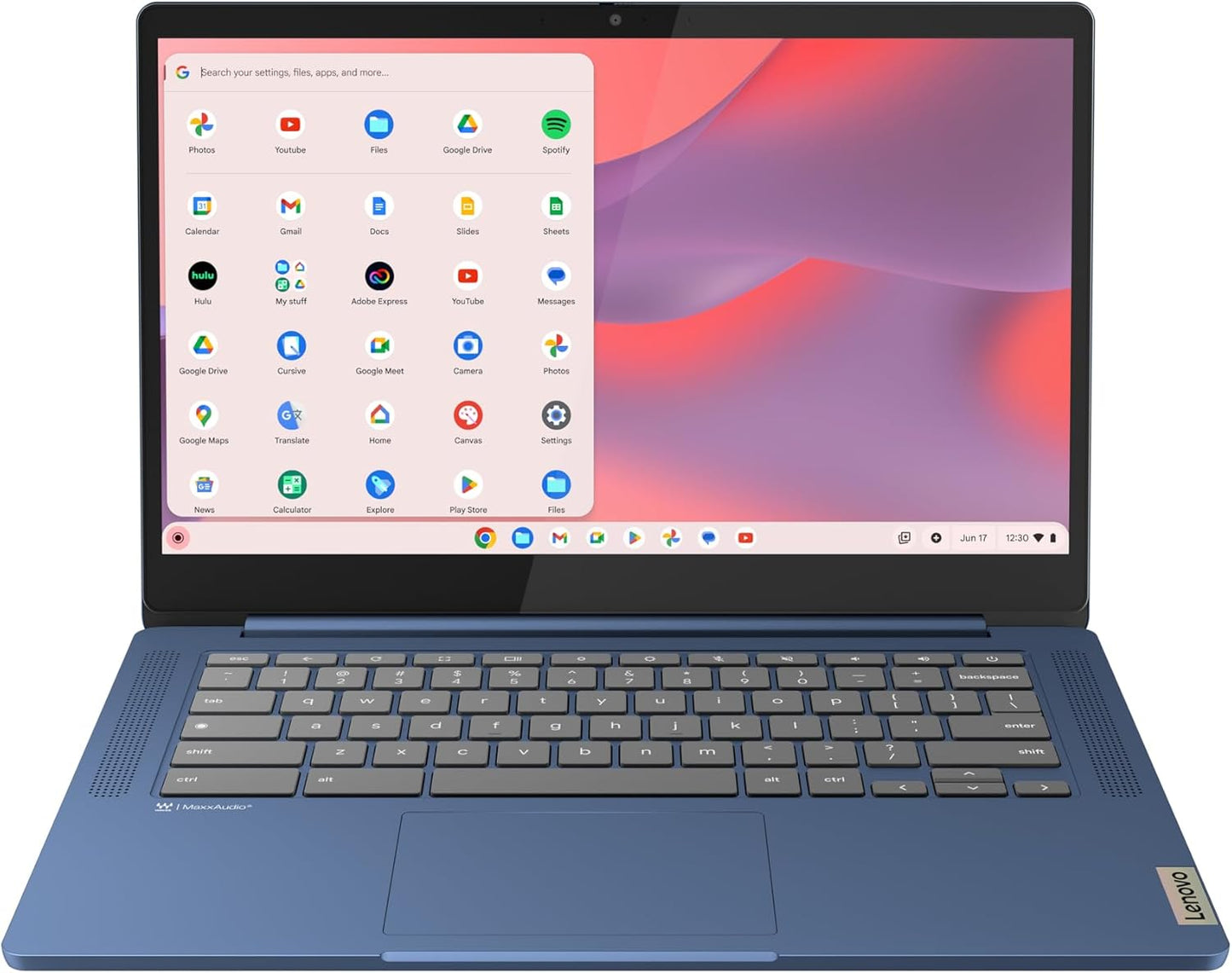Lenovo Ideapad Slim 3 Chromebook - 2024 - Lightweight Laptop - Waves Maxxaudio® Speakers - 14" HD Display - HD 720P Camera - 4GB Memory - 64GB Storage - Mediatek Kompanio 520 - Abyss Blue
