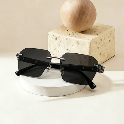 Rimless Vintage UV400 Copper Frame Fashion Glasses for Men & Women