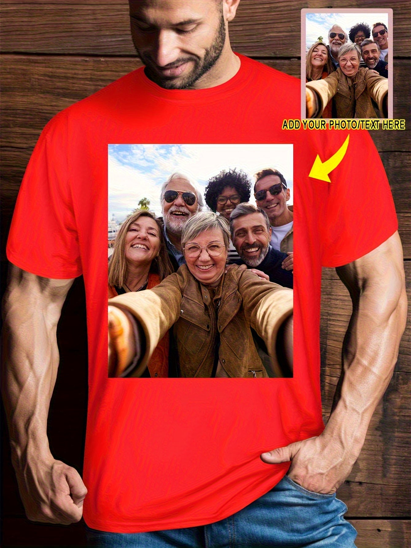Men's Custom 3D Print T-Shirt - Quick-Dry Breathable Crew Neck