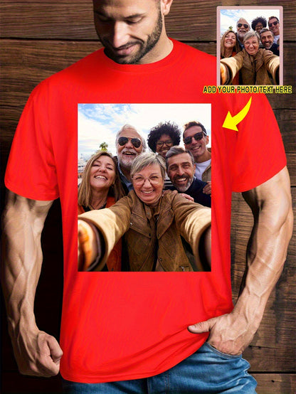 Men's Custom 3D Print T-Shirt - Quick-Dry Breathable Crew Neck